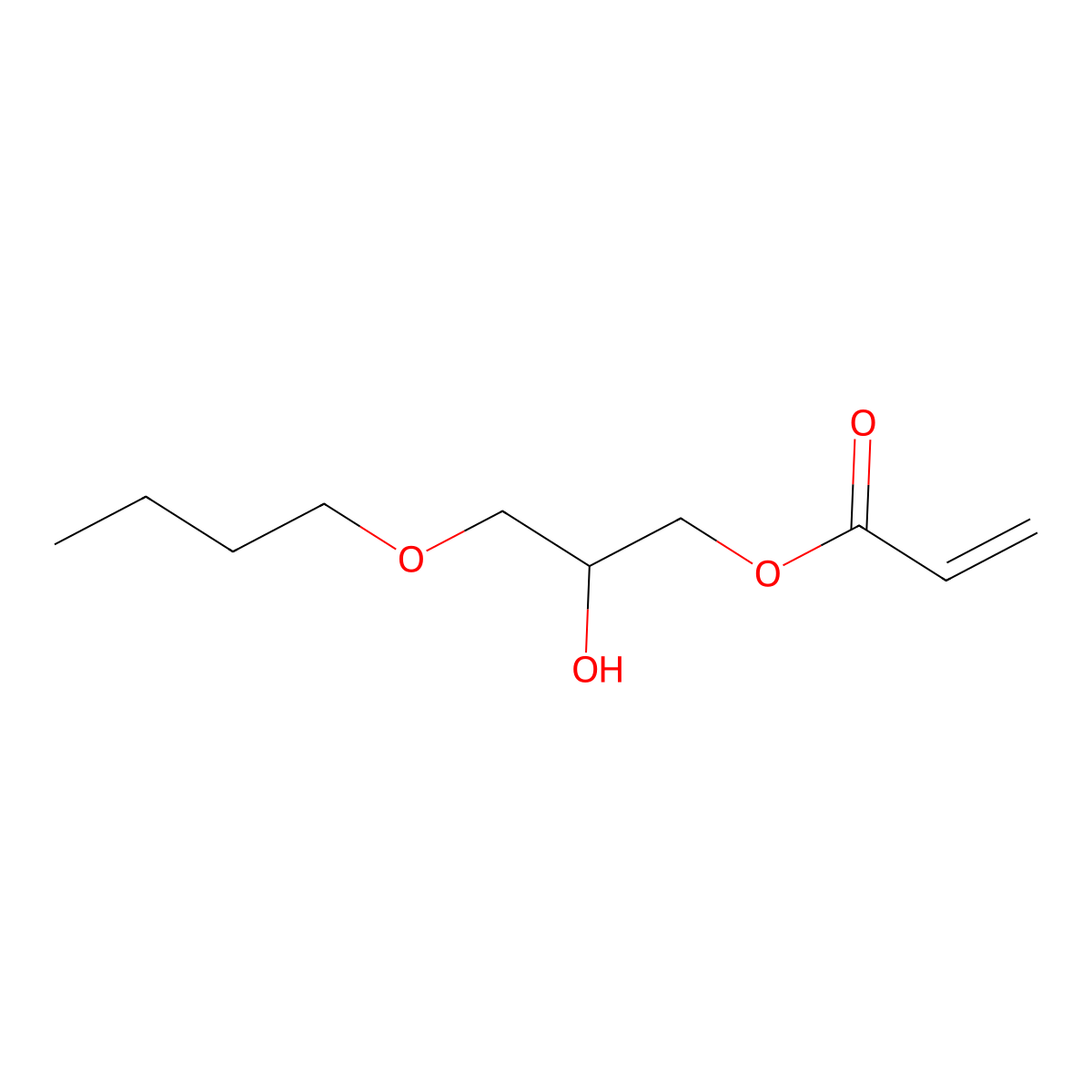 2-Propenoic acid, 3-butoxy-2-hydroxypropyl ester molecular structure, CAS 13282-82-1