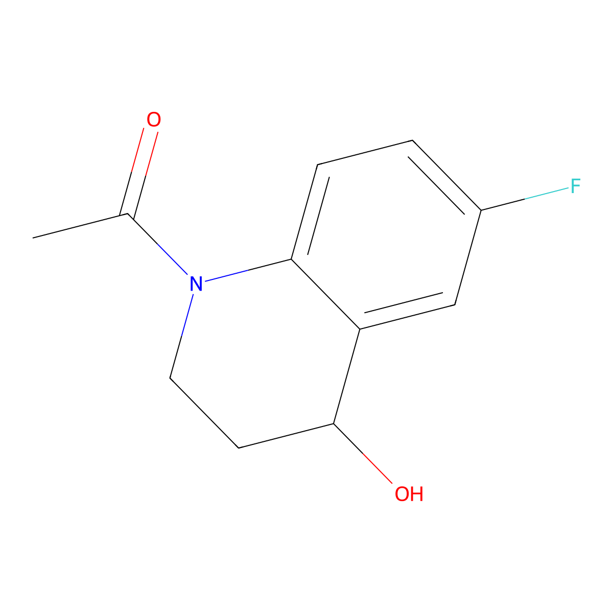 1-(6-Fluoro-4-hydroxy-1,2,3,4-tetrahydroquinolin-1-yl)ethan-1-one molecular structure, CAS 1328200-75-4