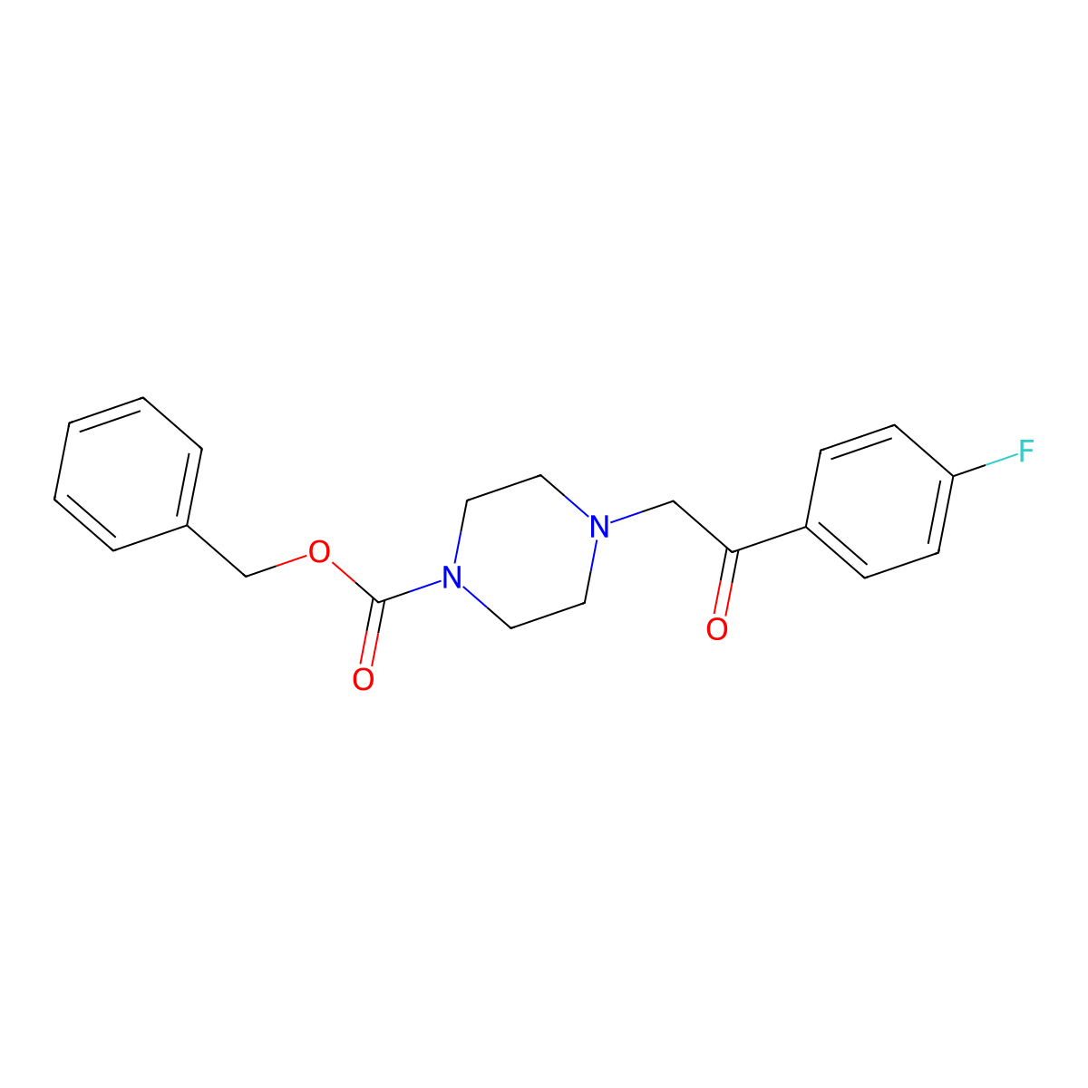 Benzyl 4-[2-(4-fluorophenyl)-2-oxoethyl]piperazine-1-carboxylate molecular structure, CAS 1328254-60-9