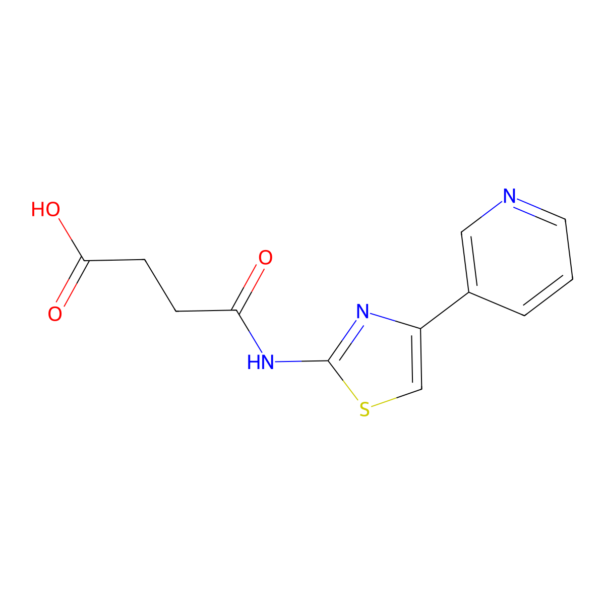 4-Oxo-4-((4-(pyridin-3-yl)thiazol-2-yl)amino)butanoic acid molecular structure, CAS 1328263-18-8