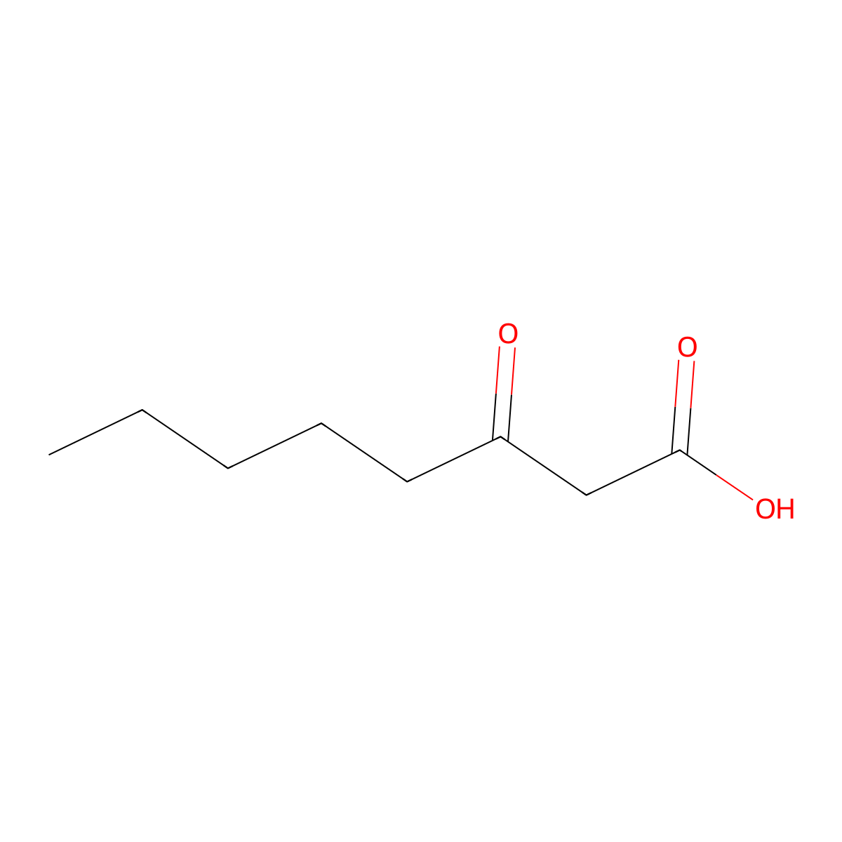 3-Oxooctanoic acid molecular structure, CAS 13283-91-5