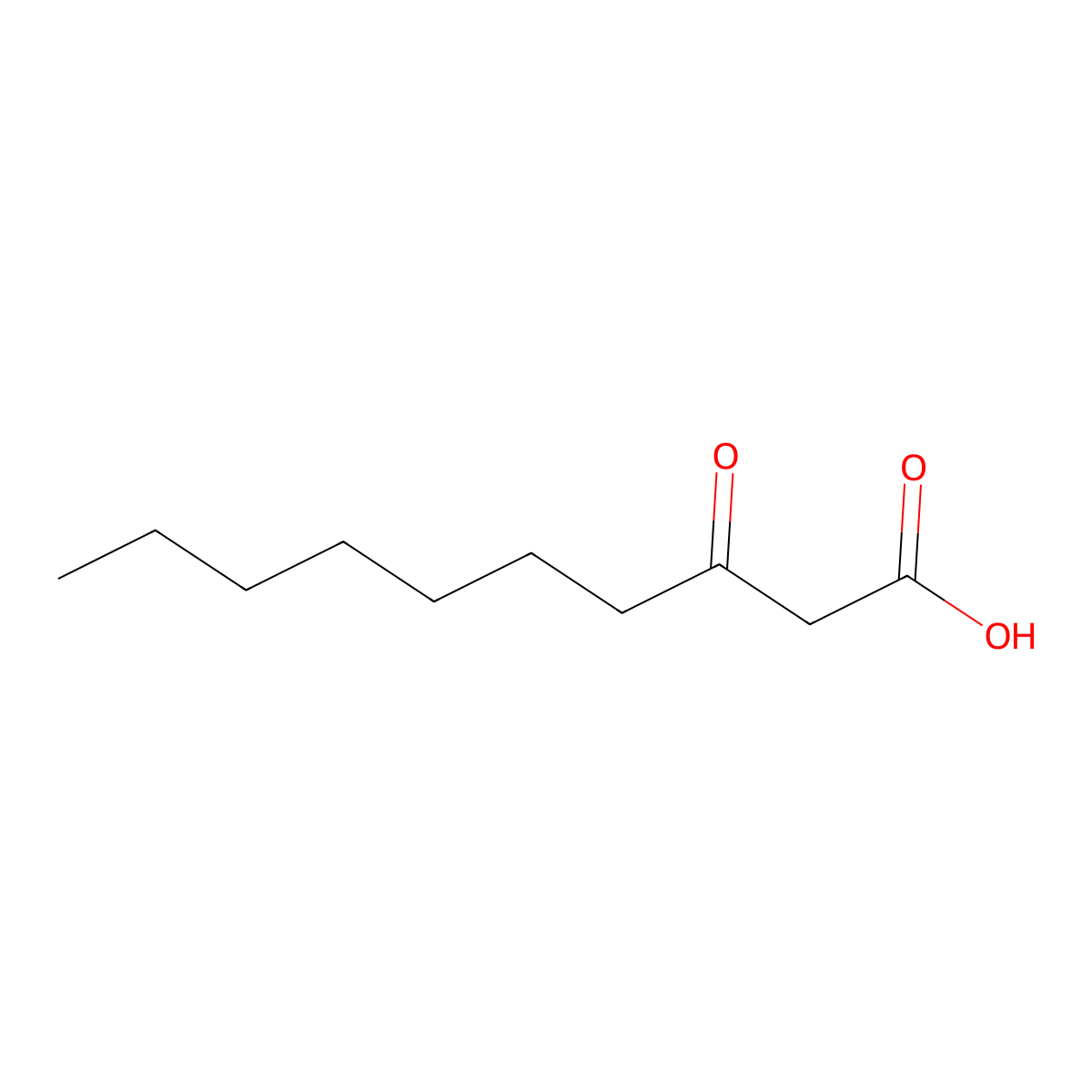 3-Oxodecanoic acid molecular structure, CAS 13283-92-6