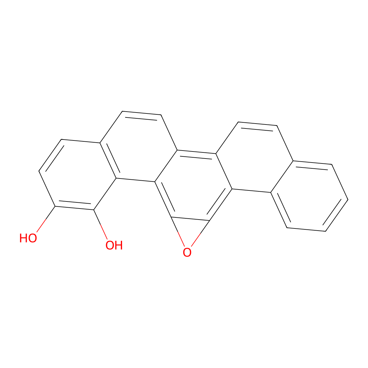 anti-Benzo(a)chrysene-11,12-diol-13,14-epoxide molecular structure, CAS 132832-26-9
