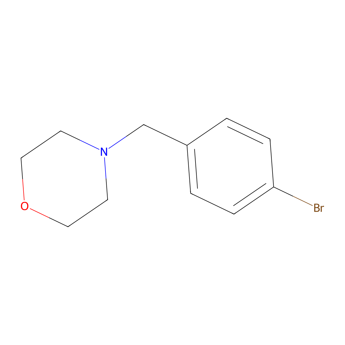 4-(4-Bromobenzyl)morpholine molecular structure, CAS 132833-51-3