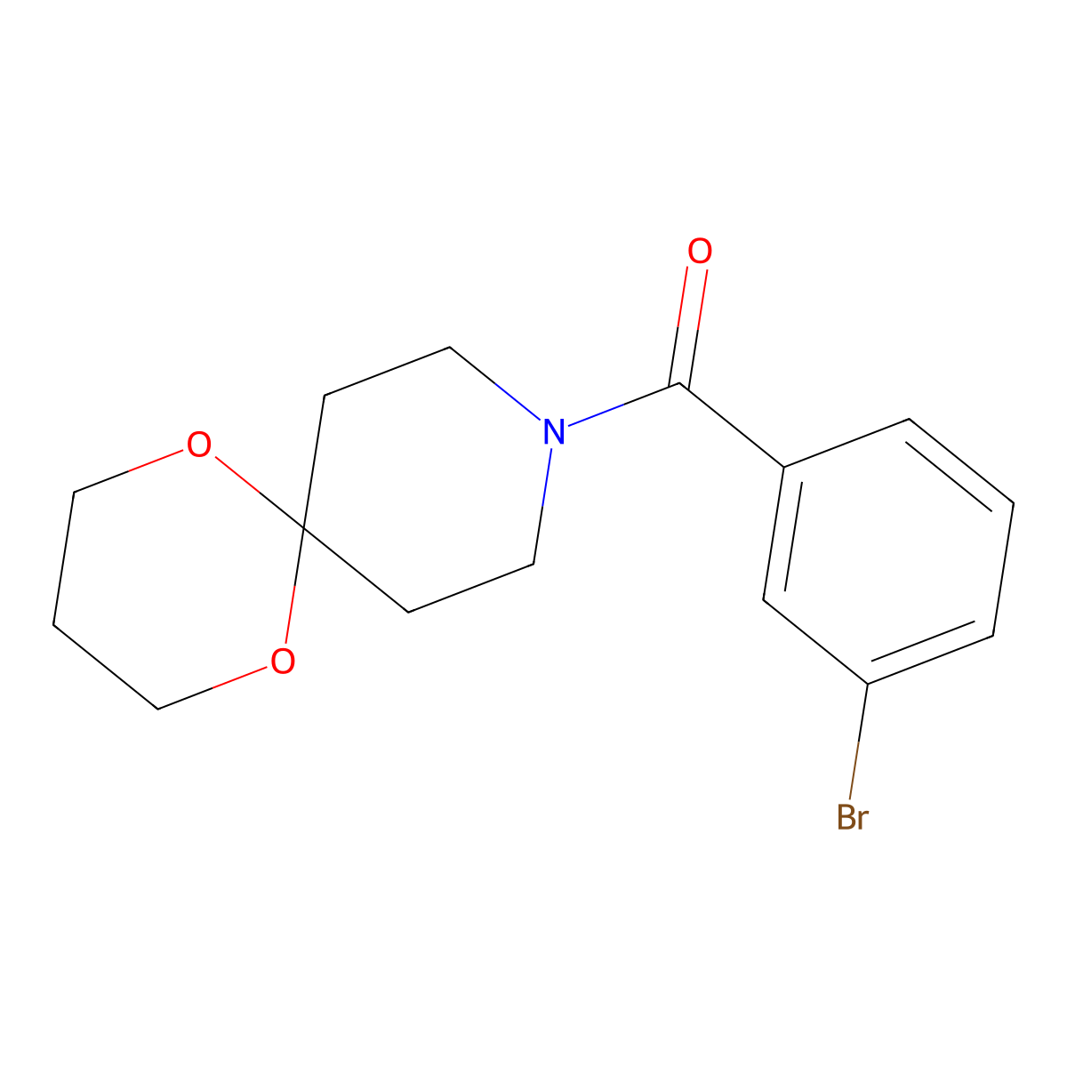 (3-Bromophenyl)(1,5-dioxa-9-azaspiro[5.5]undecan-9-yl)methanone molecular structure, CAS 1328339-47-4
