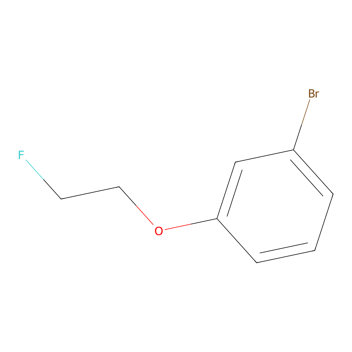 1-Bromo-3-(2-fluoroethoxy)benzene molecular structure, CAS 132837-02-6