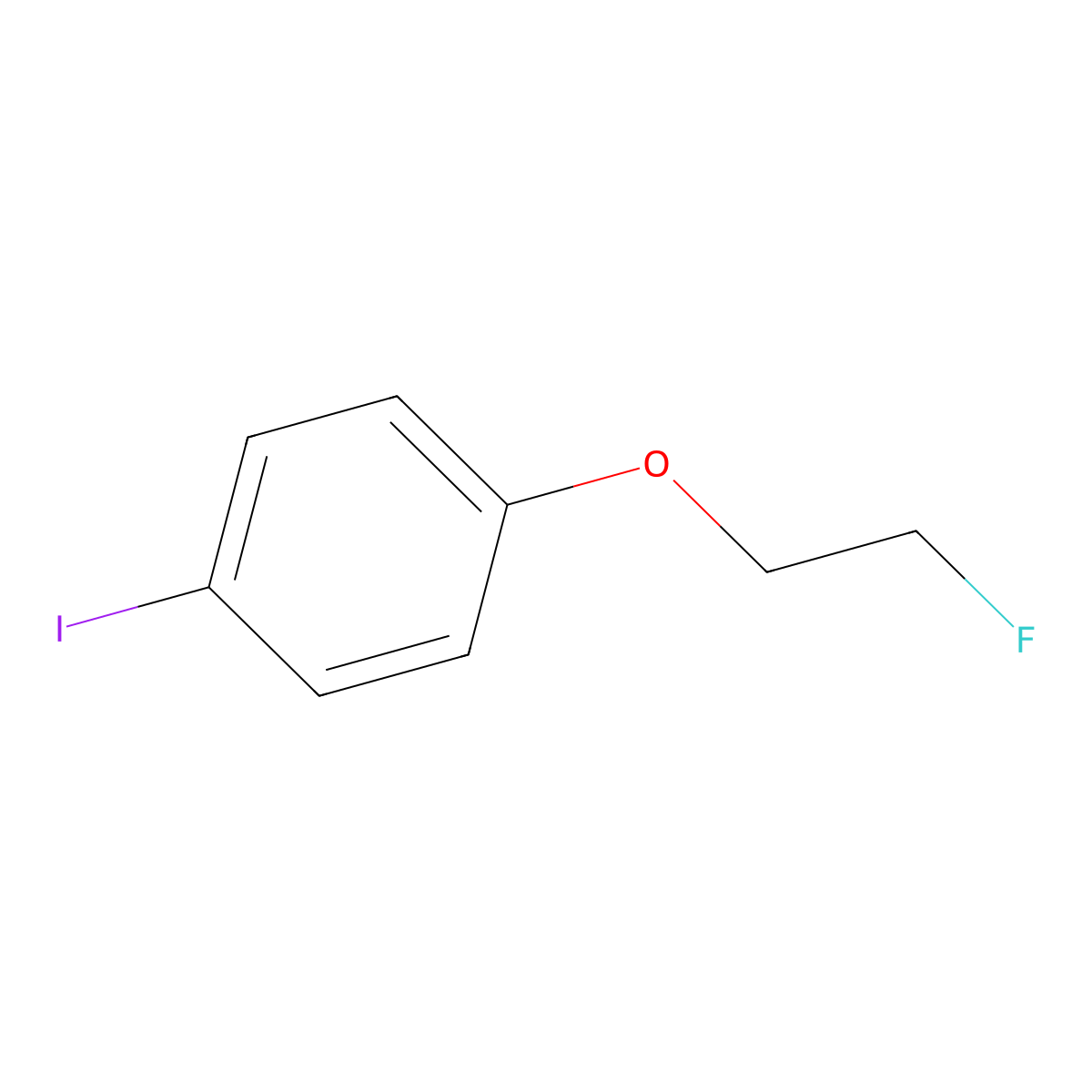 1-(2-Fluoroethoxy)-4-iodobenzene molecular structure, CAS 132837-05-9