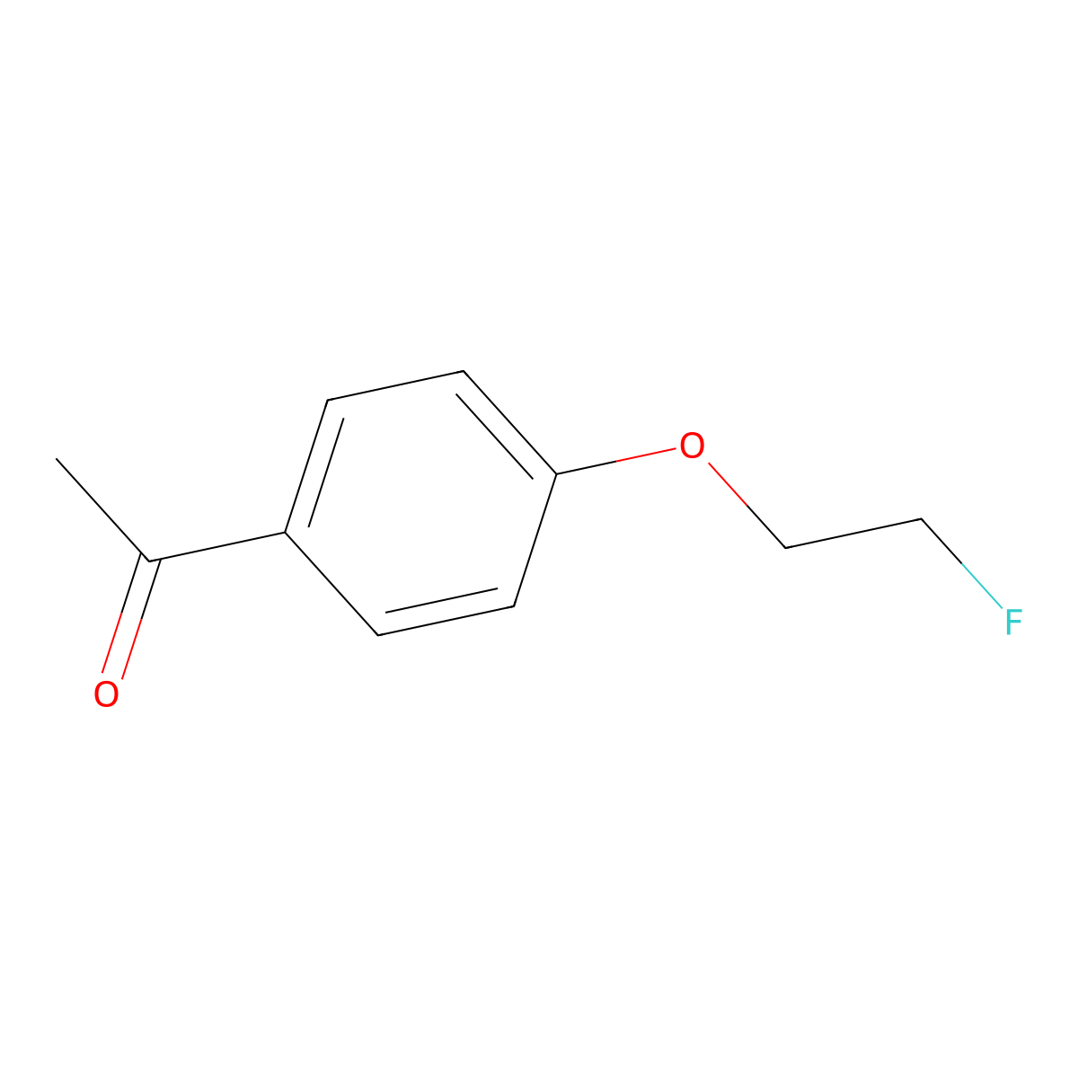 1-[4-(2-Fluoroethoxy)-phenyl]-ethanone molecular structure, CAS 132837-93-5