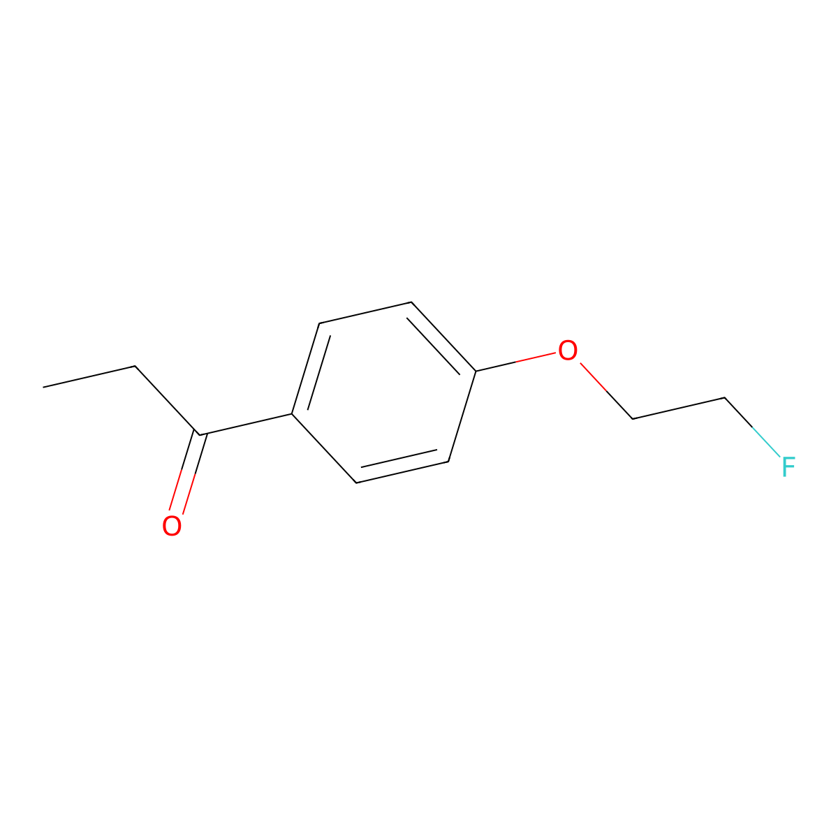 1-Propanone, 1-[4-(2-fluoroethoxy)phenyl]- molecular structure, CAS 132837-94-6