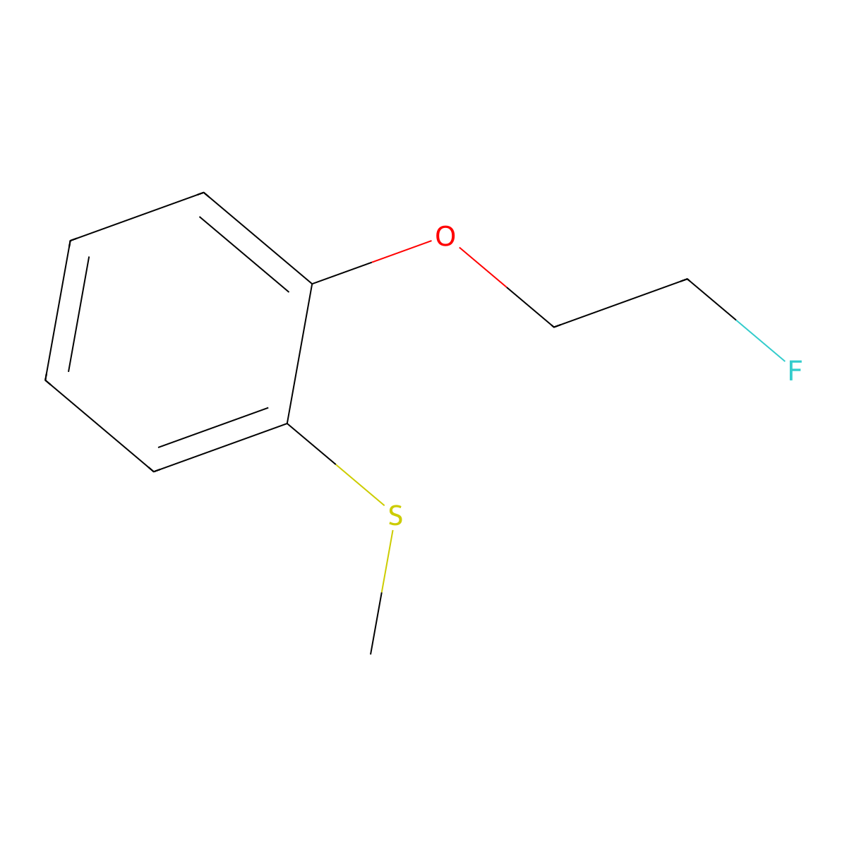 1-(2-Fluoroethoxy)-2-(methylthio)benzene molecular structure, CAS 132838-19-8