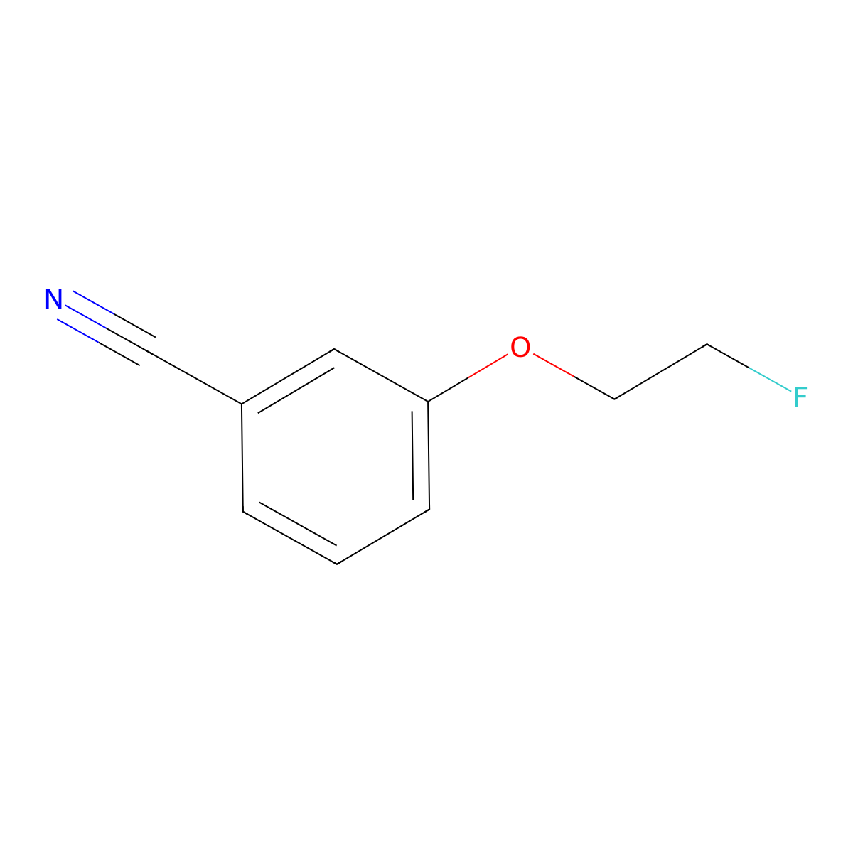 3-(2-Fluoroethoxy)benzonitrile molecular structure, CAS 132838-24-5