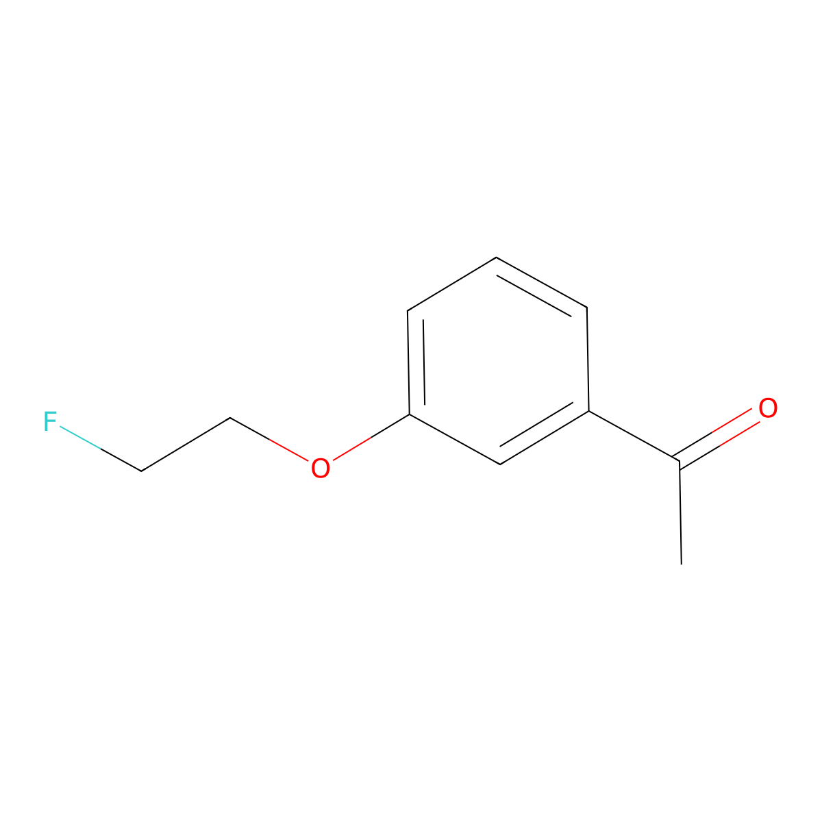 1-[3-(2-Fluoroethoxy)phenyl]ethanone molecular structure, CAS 132838-26-7