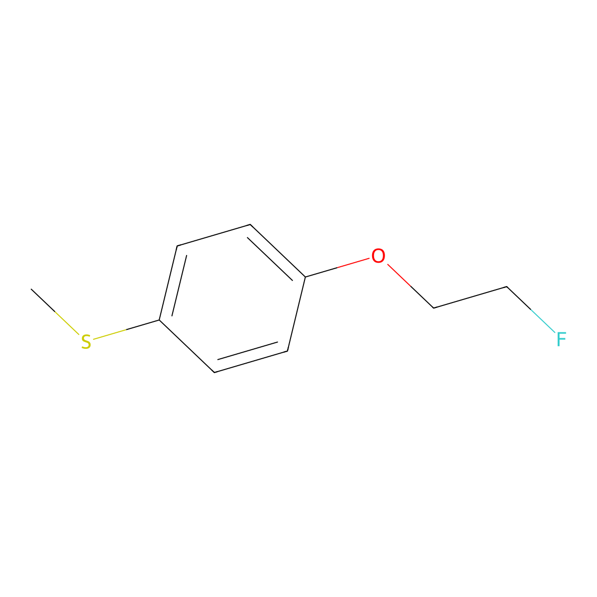 1-(2-Fluoroethoxy)-4-(methylthio)benzene molecular structure, CAS 132838-39-2