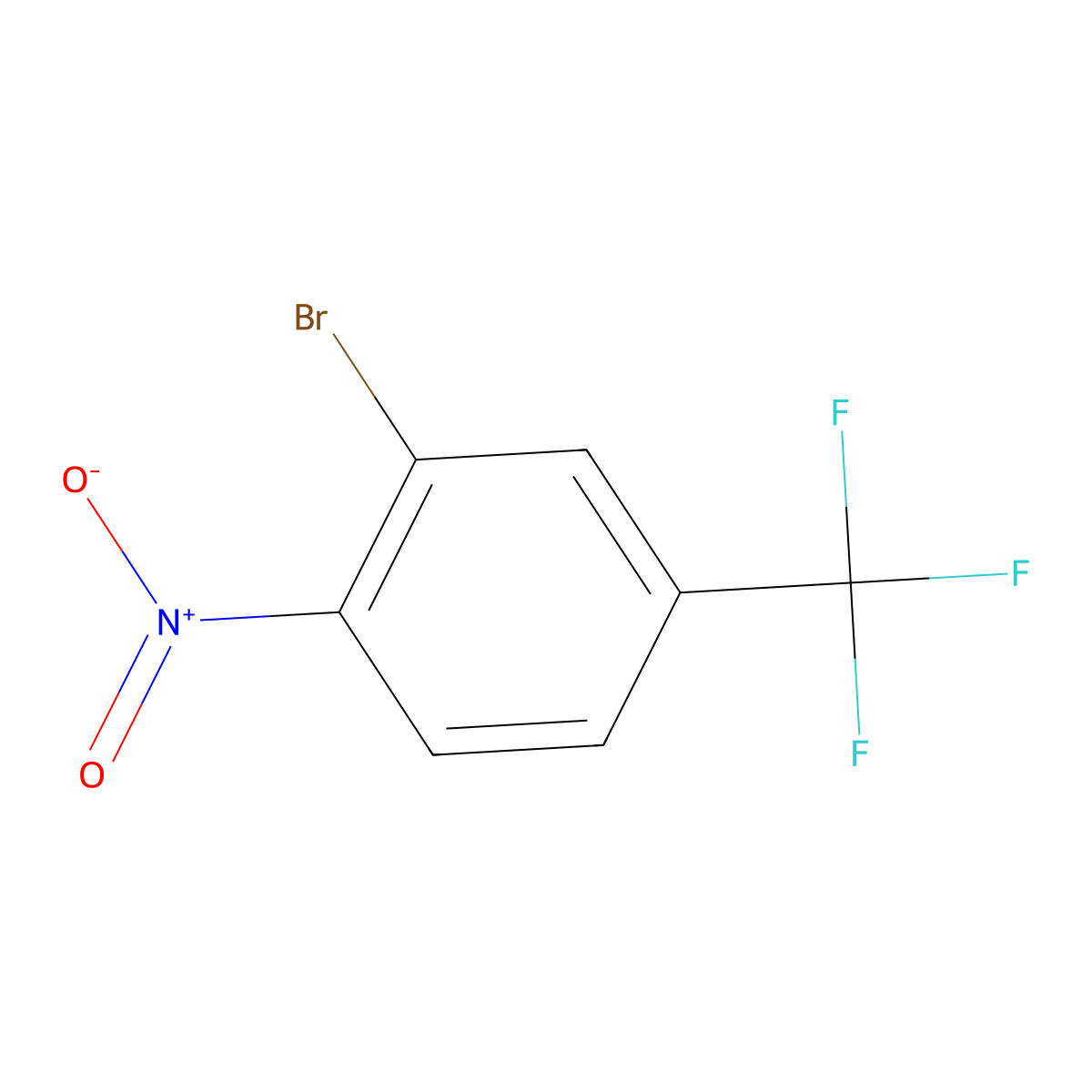 2-Bromo-1-nitro-4-(trifluoromethyl)benzene molecular structure, CAS 132839-58-8