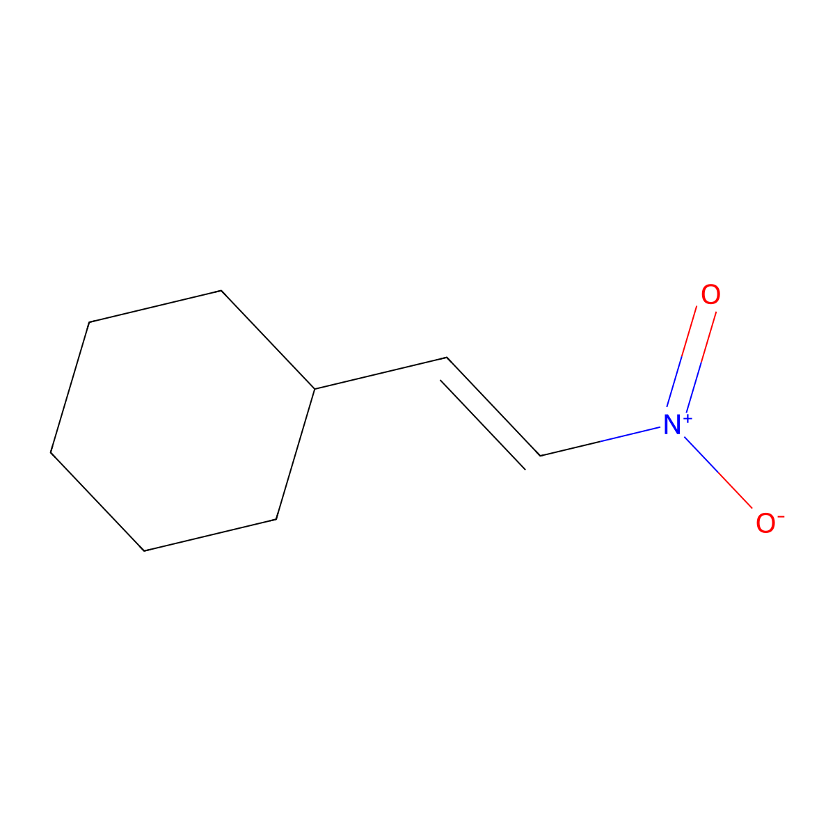 ((E)-2-nitroethenyl)cyclohexane molecular structure, CAS 132839-80-6