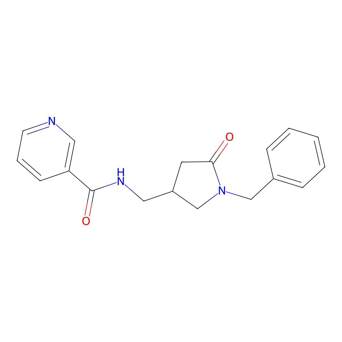 N-[(1-benzyl-5-oxopyrrolidin-3-yl)methyl]pyridine-3-carboxamide molecular structure, CAS 1328391-55-4