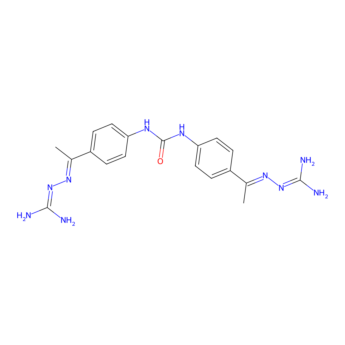 Diacetyldiphenylurea bisguanylhydrazone molecular structure, CAS 13284-07-6