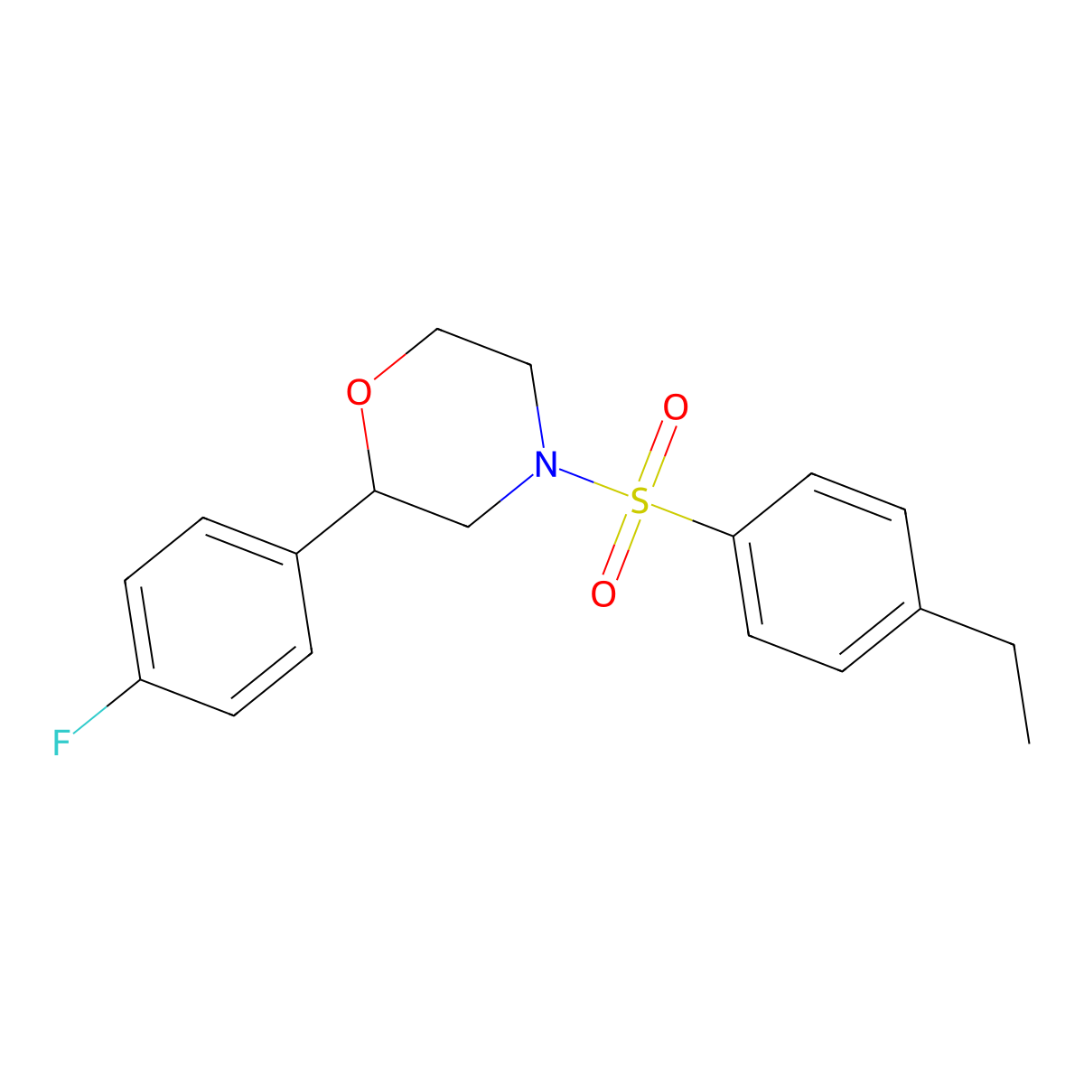 4-(4-Ethylbenzenesulfonyl)-2-(4-fluorophenyl)morpholine molecular structure, CAS 1328423-78-4