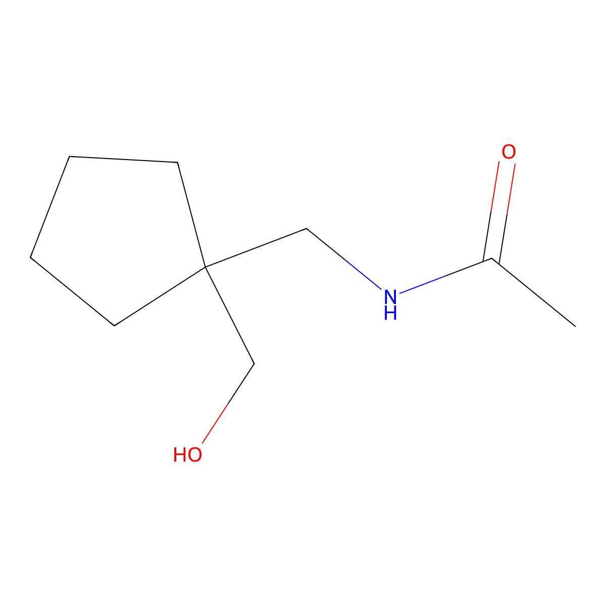 N-{[1-(hydroxymethyl)cyclopentyl]methyl}acetamide molecular structure, CAS 1328447-33-1