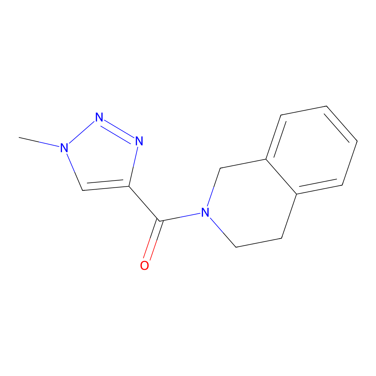 2-(1-methyl-1H-1,2,3-triazole-4-carbonyl)-1,2,3,4-tetrahydroisoquinoline molecular structure, CAS 1328458-72-5