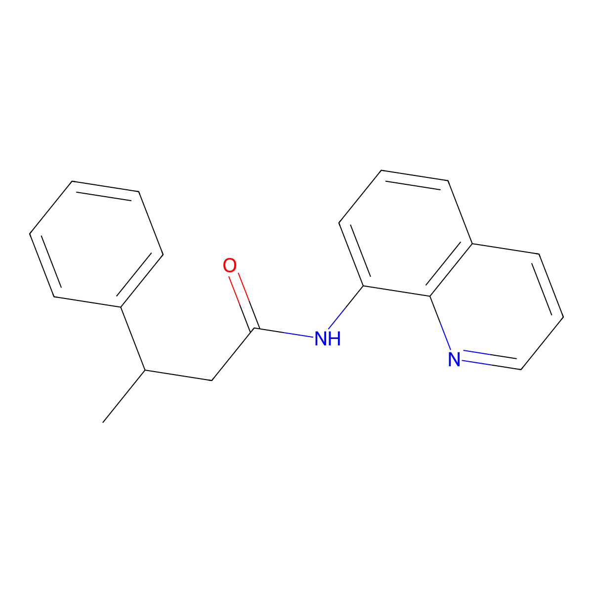 3-phenyl-N-quinolin-8-ylbutanamide molecular structure, CAS 1328497-73-9