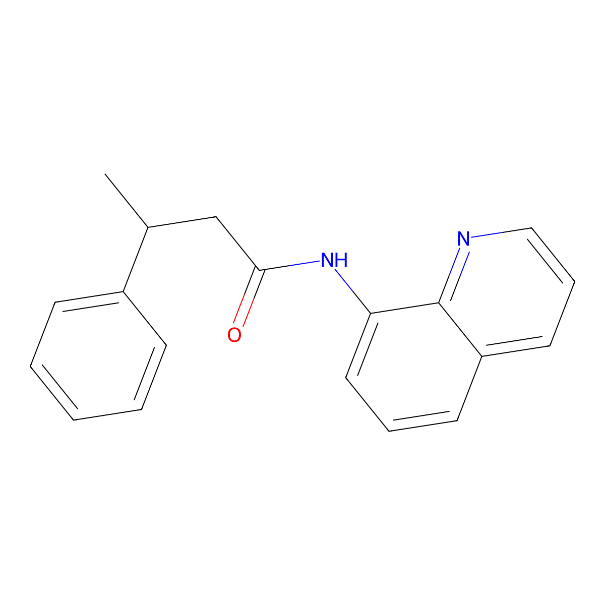 3-phenyl-N-quinolin-8-ylbutanamide molecular structure, CAS 1328497-73-9