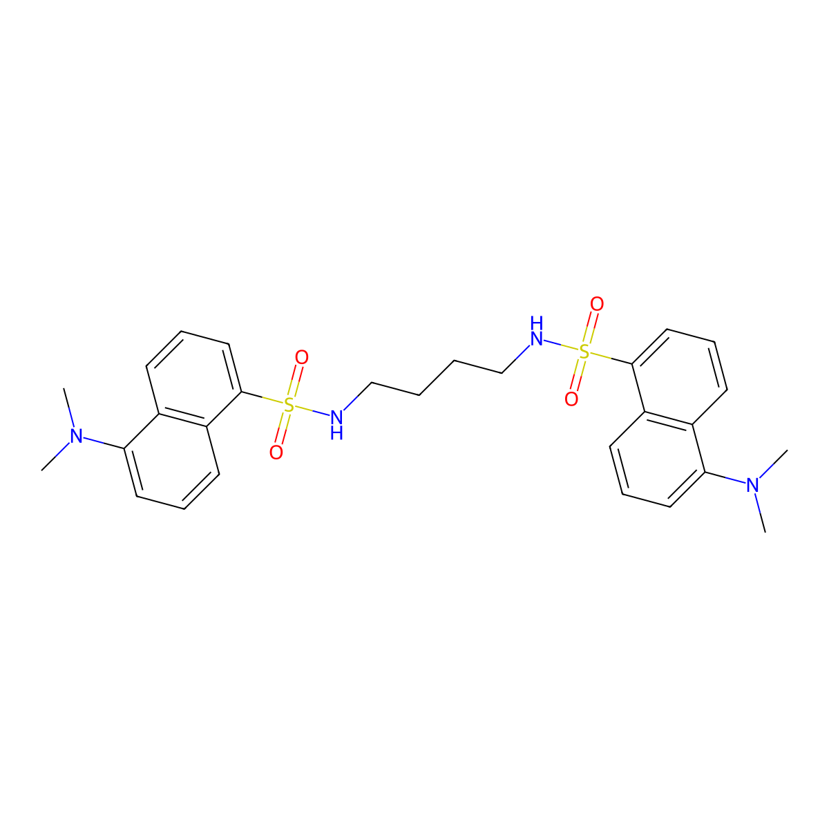 Didansyl-1,4-diaminobutane molecular structure, CAS 13285-10-4