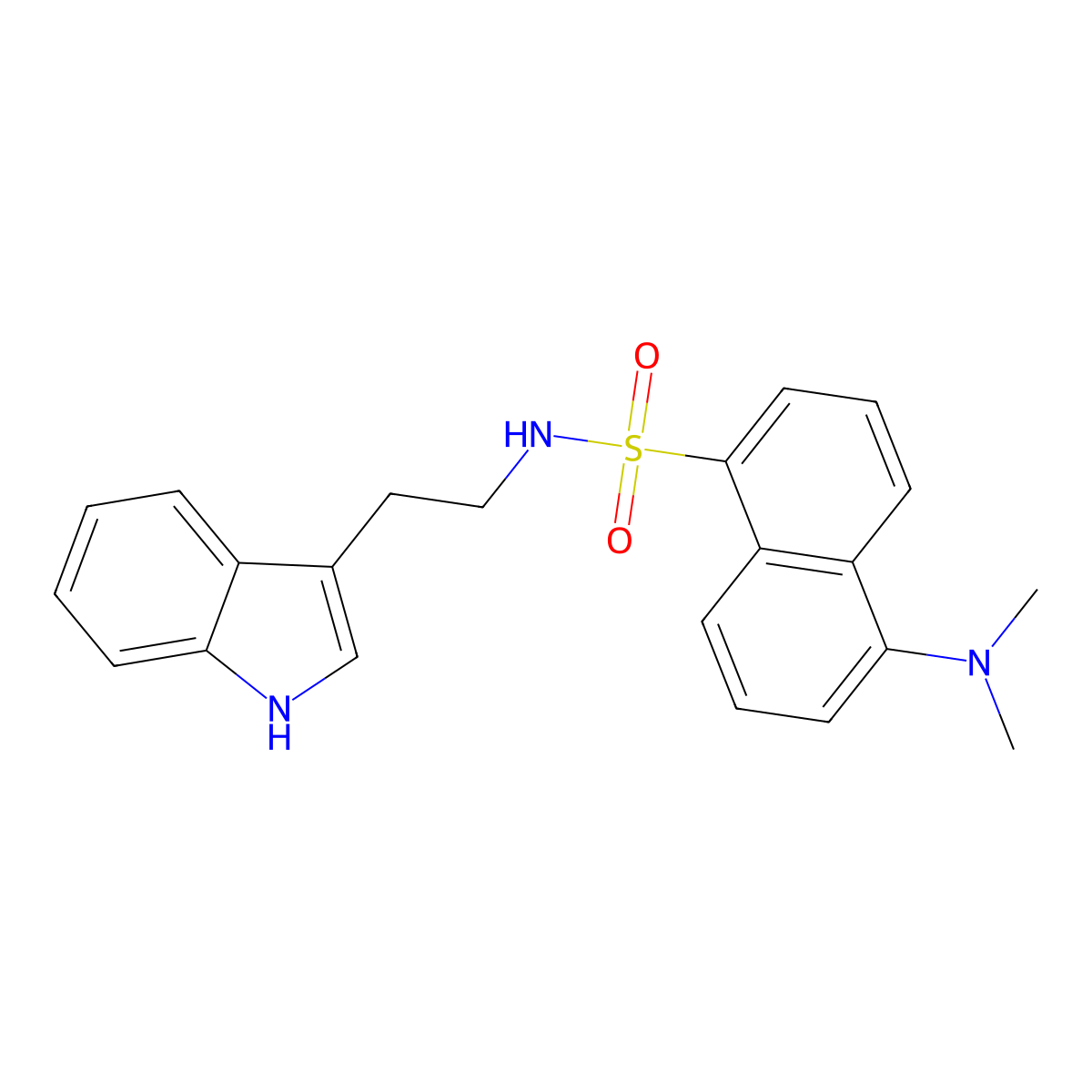 Dansyltryptamine molecular structure, CAS 13285-17-1