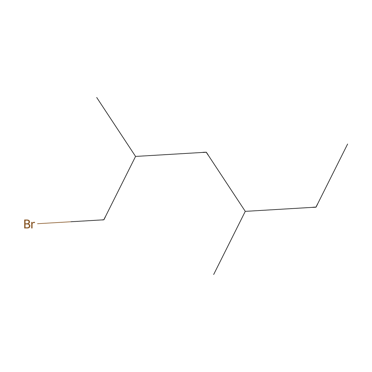 1-Bromo-2,4-dimethylhexane molecular structure, CAS 13285-68-2