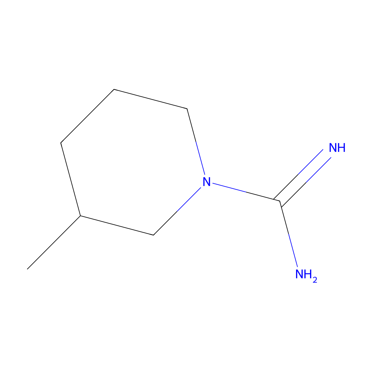 3-Methylpiperidine-1-carboximidamide molecular structure, CAS 132856-77-0