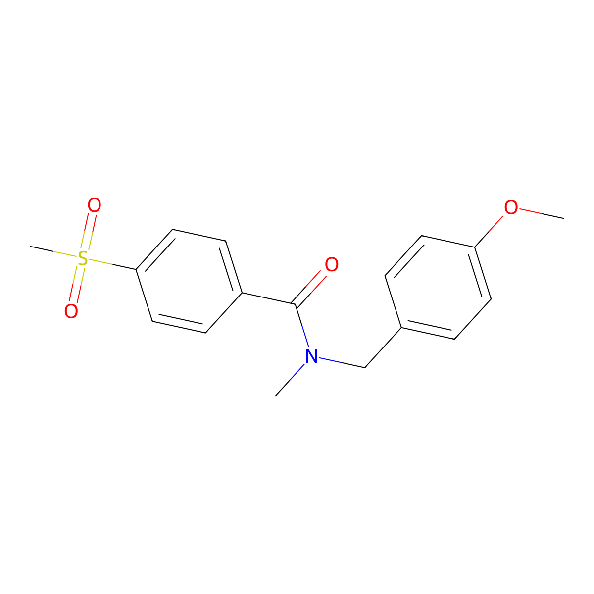 N-[(4-Methoxyphenyl)methyl]-N-methyl-4-(methylsulfonyl)benzamide molecular structure, CAS 1328584-95-7
