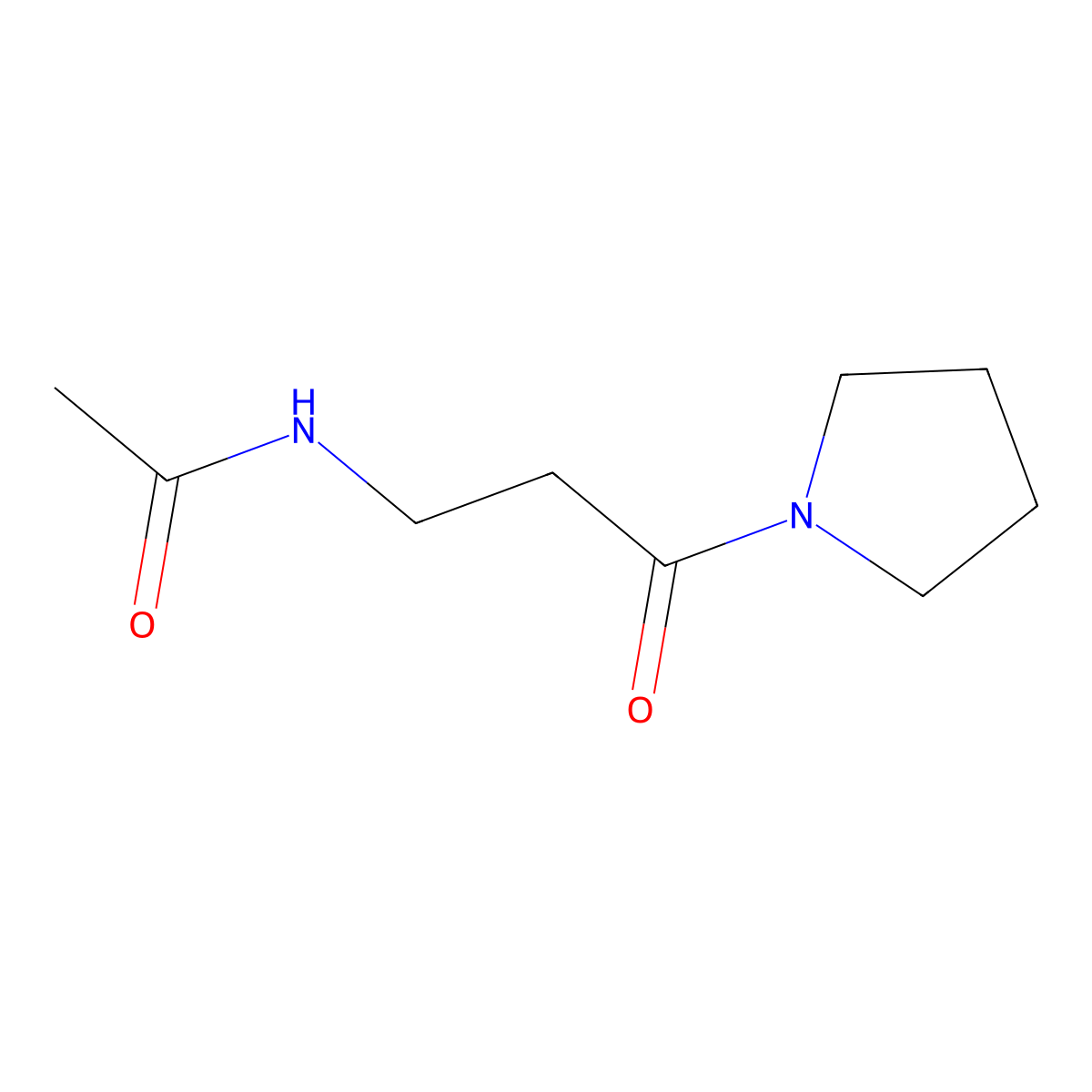 N-(3-oxo-3-(pyrrolidin-1-yl)propyl)acetamide molecular structure, CAS 1328595-12-5