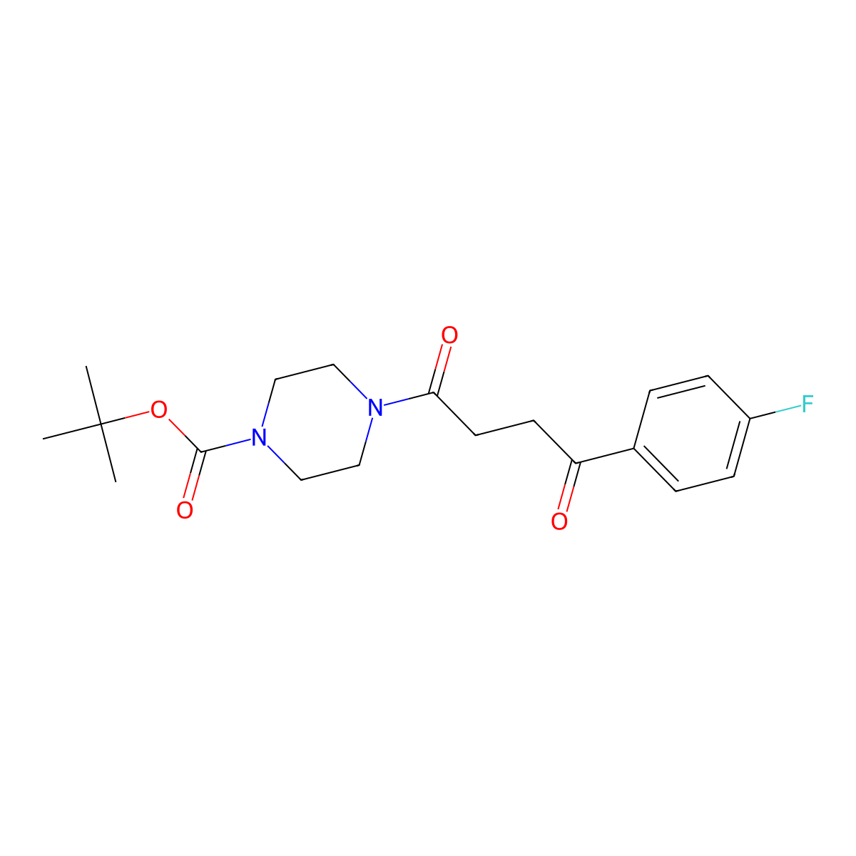 Tert-butyl 4-[4-(4-fluorophenyl)-4-oxobutanoyl]piperazine-1-carboxylate molecular structure, CAS 1328606-44-5