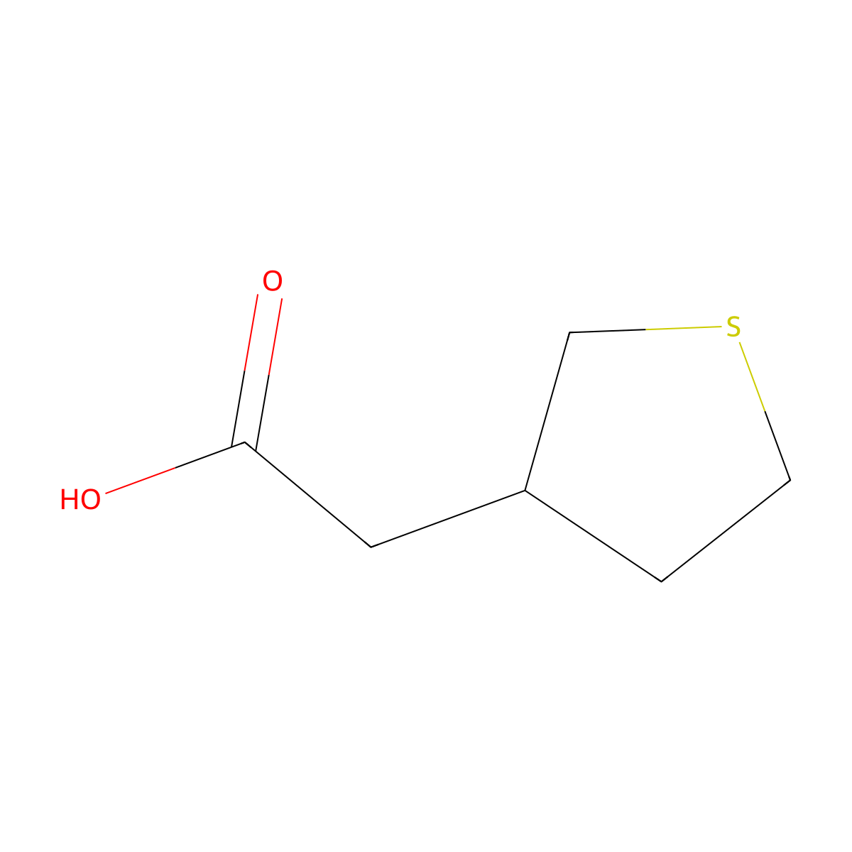 (Tetrahydrothiophen-3-yl)acetic acid molecular structure, CAS 132864-55-2