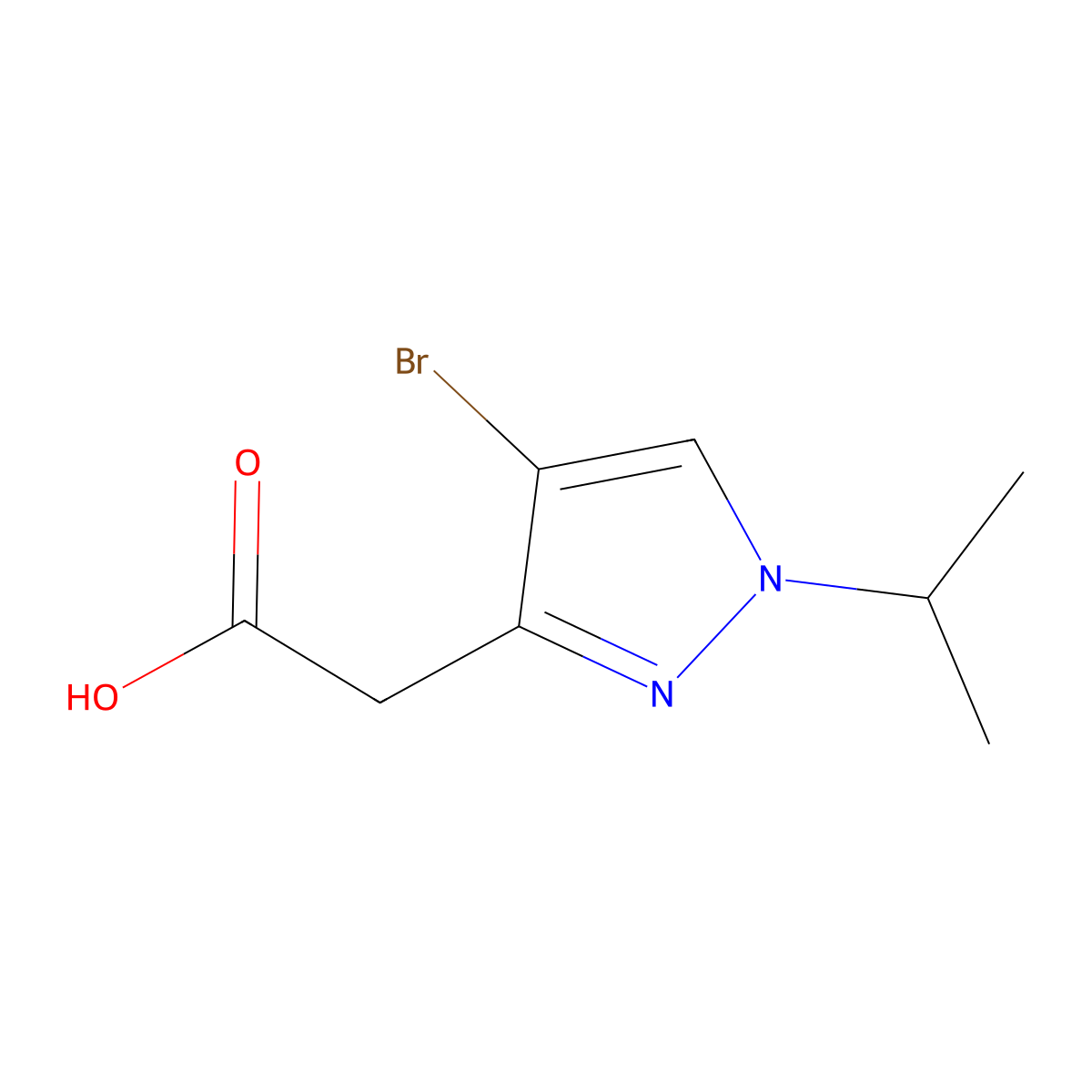 2-[4-bromo-1-(propan-2-yl)-1H-pyrazol-3-yl]acetic acid molecular structure, CAS 1328640-38-5