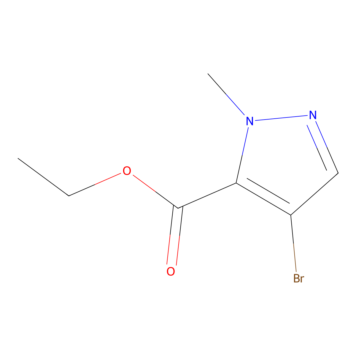 ethyl 4-bromo-1-methyl-1H-pyrazole-5-carboxylate molecular structure, CAS 1328640-39-6