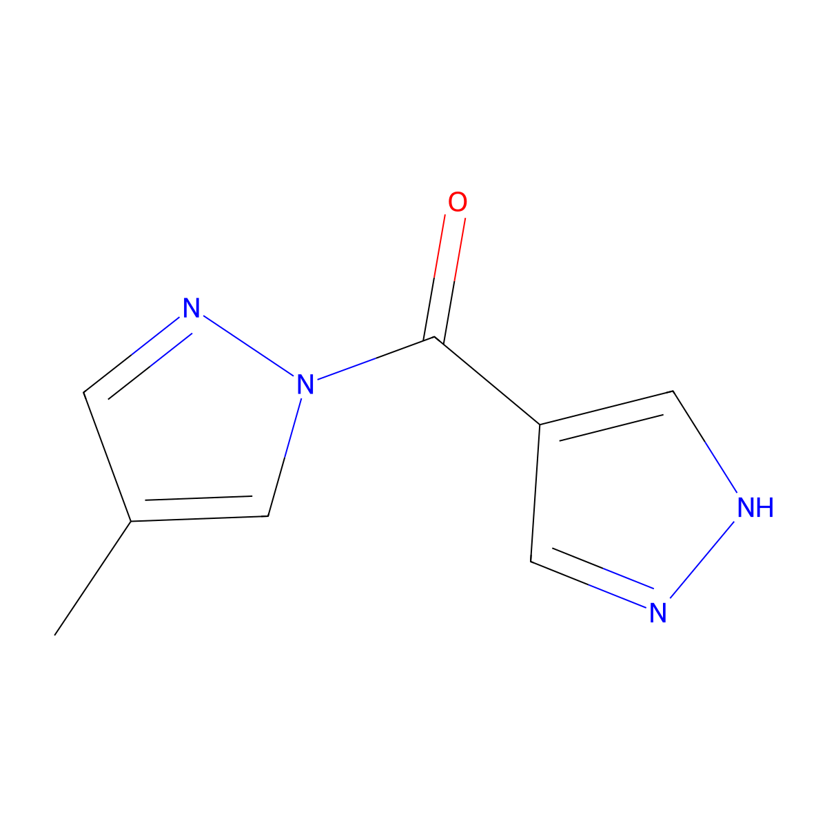 4-Methyl-1-(1H-pyrazol-4-ylcarbonyl)-1h-pyrazole molecular structure, CAS 1328640-48-7