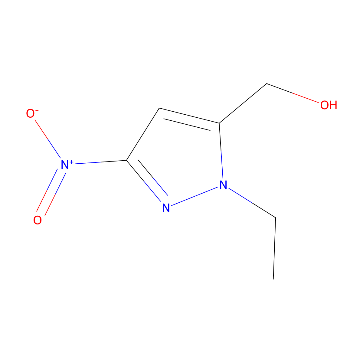 (1-Ethyl-3-nitro-1H-pyrazol-5-YL)methanol molecular structure, CAS 1328640-72-7