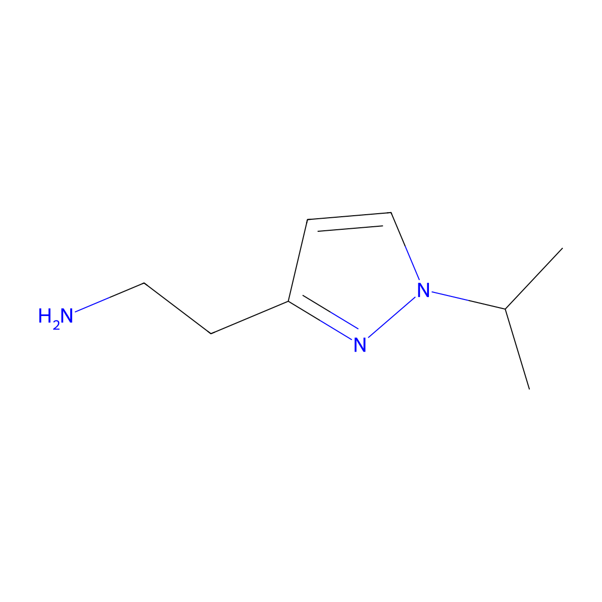1-(1-Methylethyl)-1H-pyrazole-3-ethanamine molecular structure, CAS 1328640-75-0