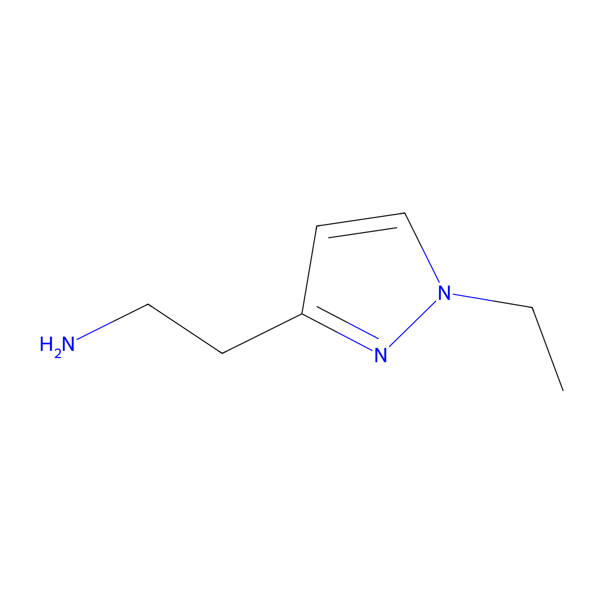 2-(1-ethyl-1H-pyrazol-3-yl)ethanamine molecular structure, CAS 1328640-81-8