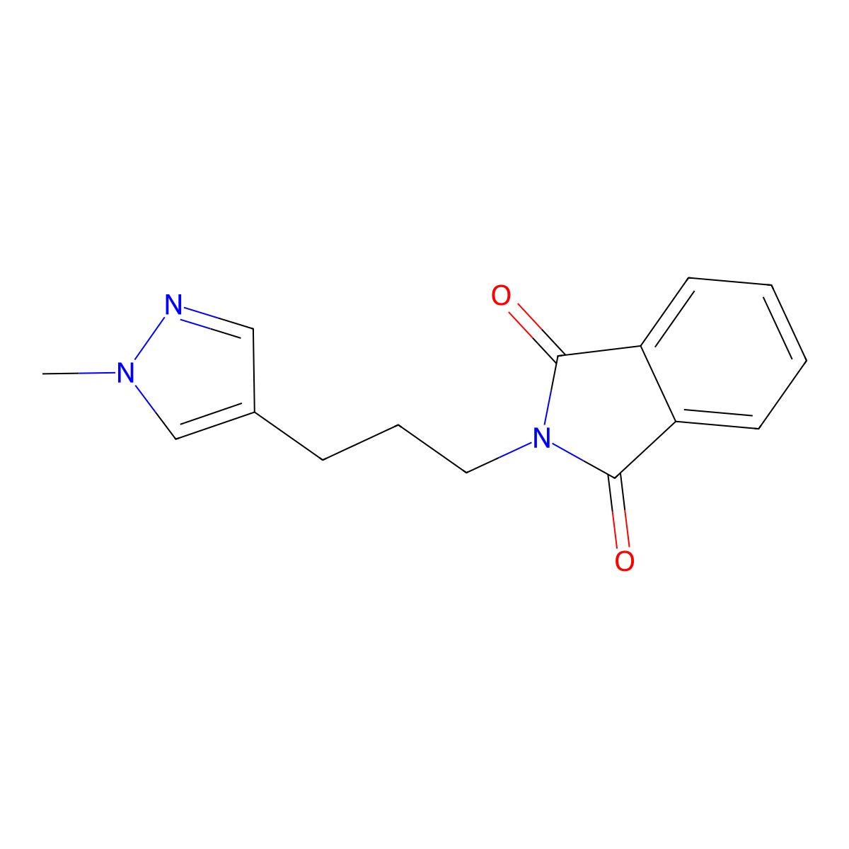 2-[3-(1-methyl-1H-pyrazol-4-yl)propyl]-1H-isoindole-1,3(2H)-dione molecular structure, CAS 1328640-87-4