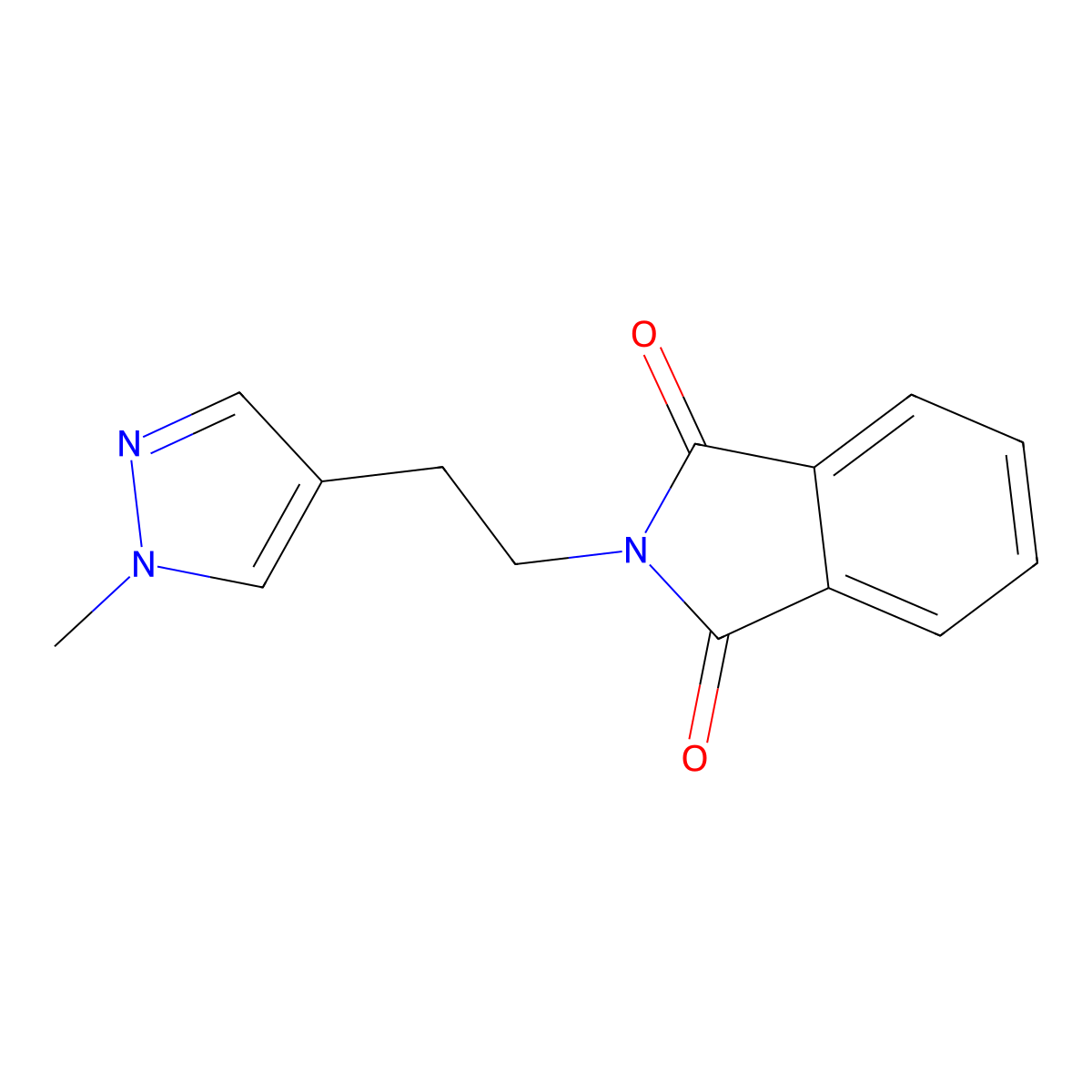 2-[2-(1-methyl-1H-pyrazol-4-yl)ethyl]-1H-isoindole-1,3(2H)-dione molecular structure, CAS 1328640-90-9