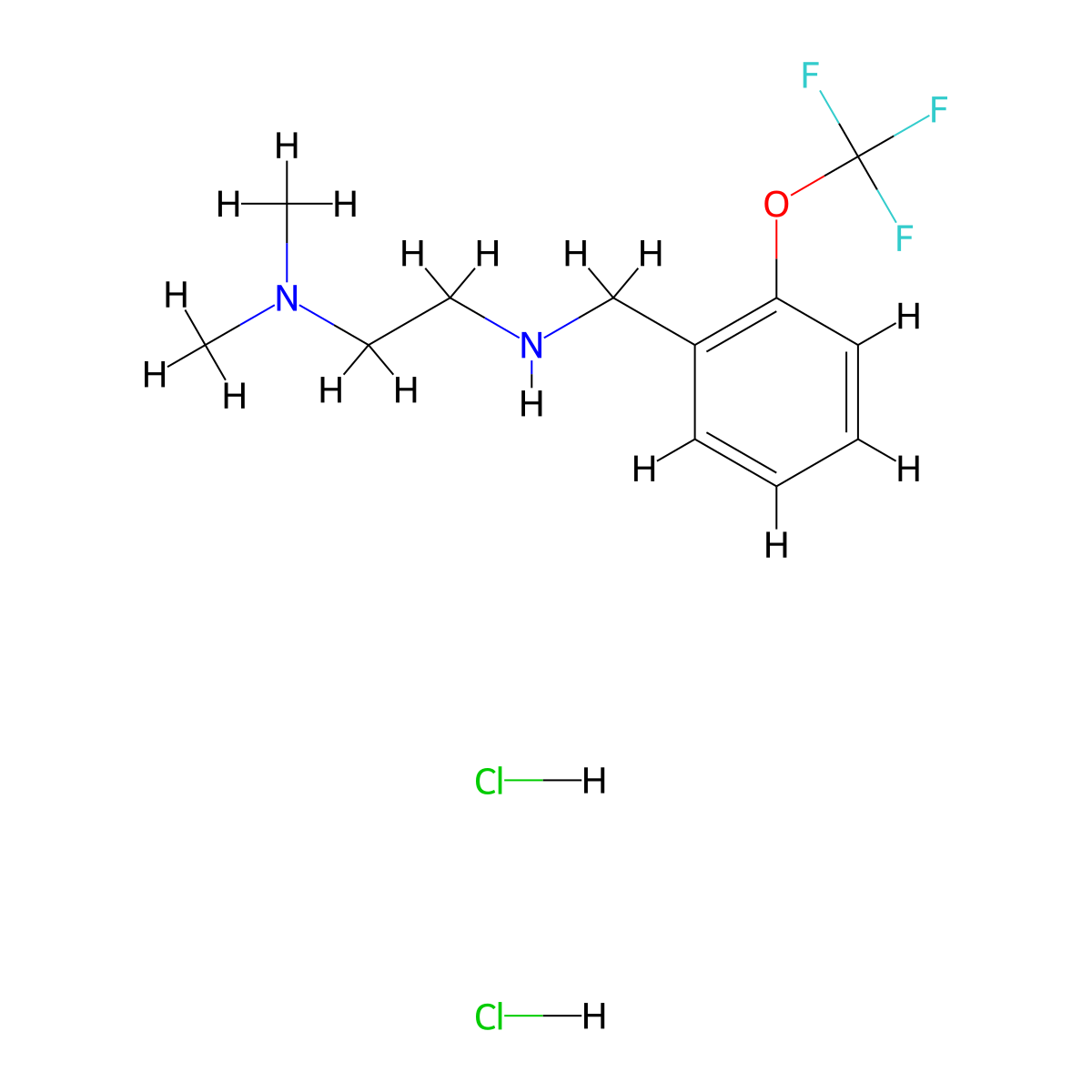 N,N-Dimethyl-N'-[2-(trifluoromethoxy)benzyl]-ethane-1,2-diamine dihydrochloride molecular structure, CAS 1328641-59-3