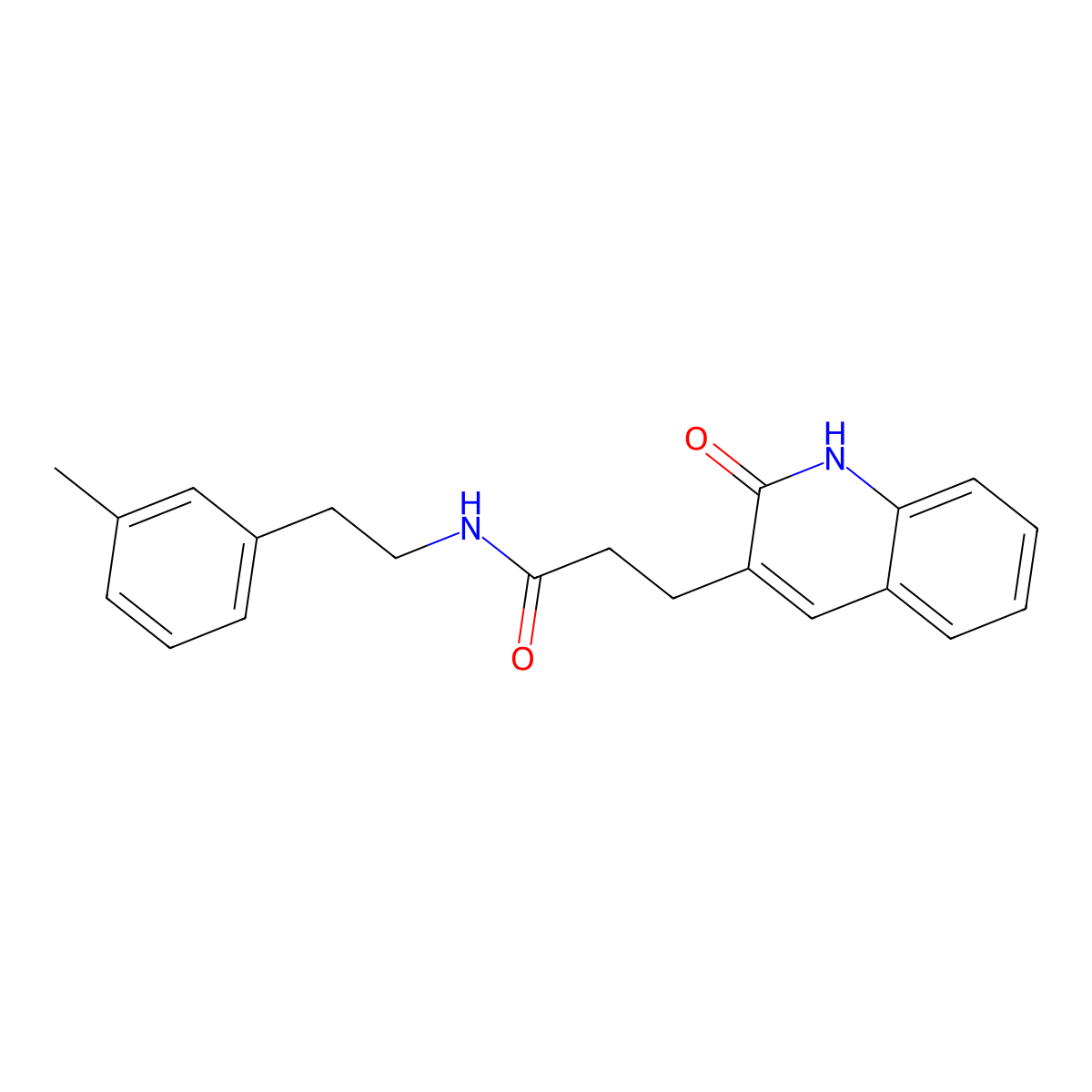 N-[2-(3-methylphenyl)ethyl]-3-(2-oxo-1,2-dihydroquinolin-3-yl)propanamide molecular structure, CAS 1328653-50-4