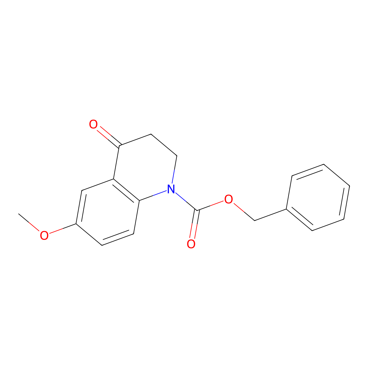 Benzyl 6-methoxy-4-oxo-1,2,3,4-tetrahydroquinoline-1-carboxylate molecular structure, CAS 1328680-28-9