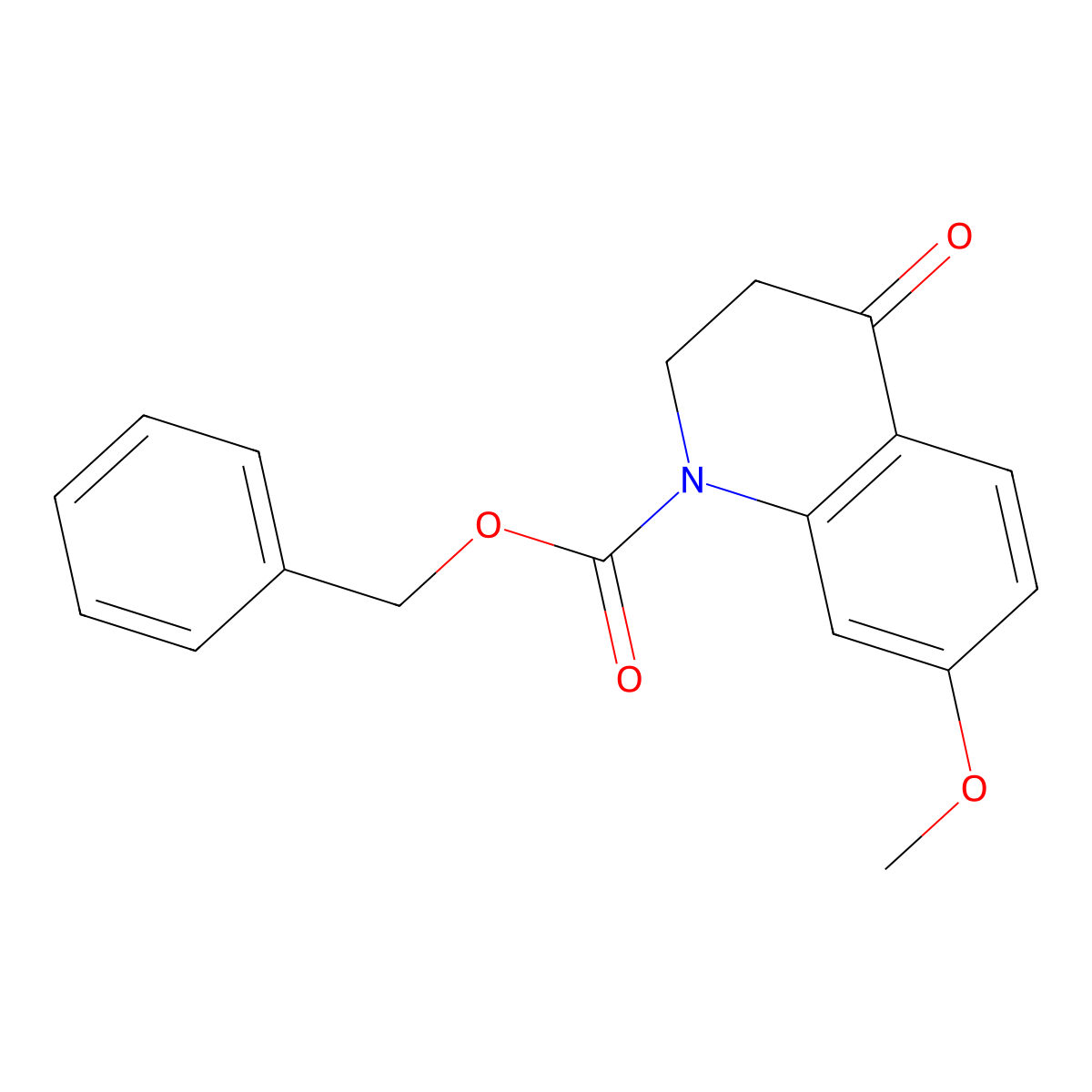 Benzyl 7-methoxy-4-oxo-1,2,3,4-tetrahydroquinoline-1-carboxylate molecular structure, CAS 1328692-09-6