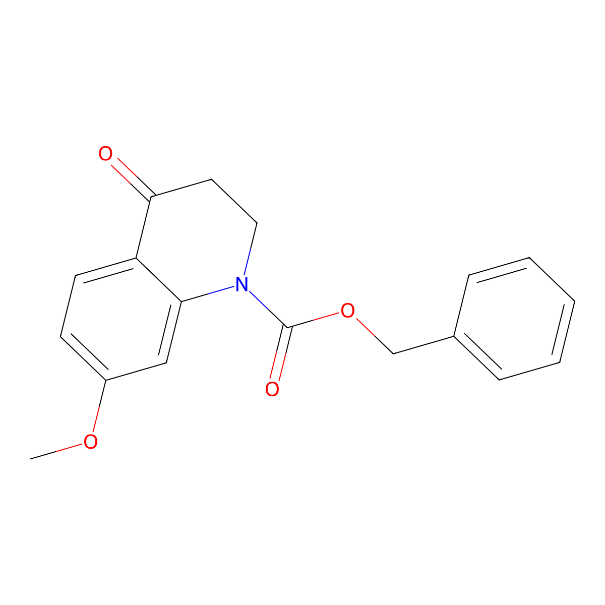 Benzyl 7-methoxy-4-oxo-1,2,3,4-tetrahydroquinoline-1-carboxylate molecular structure, CAS 1328692-09-6
