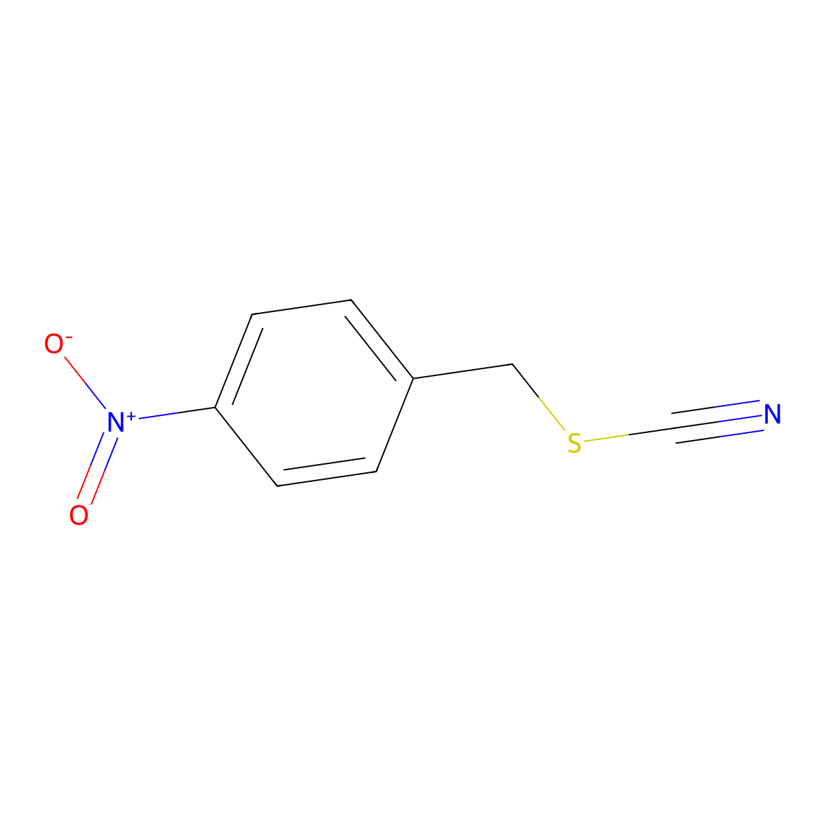 p-Nitrobenzyl thiocyanate molecular structure, CAS 13287-49-5
