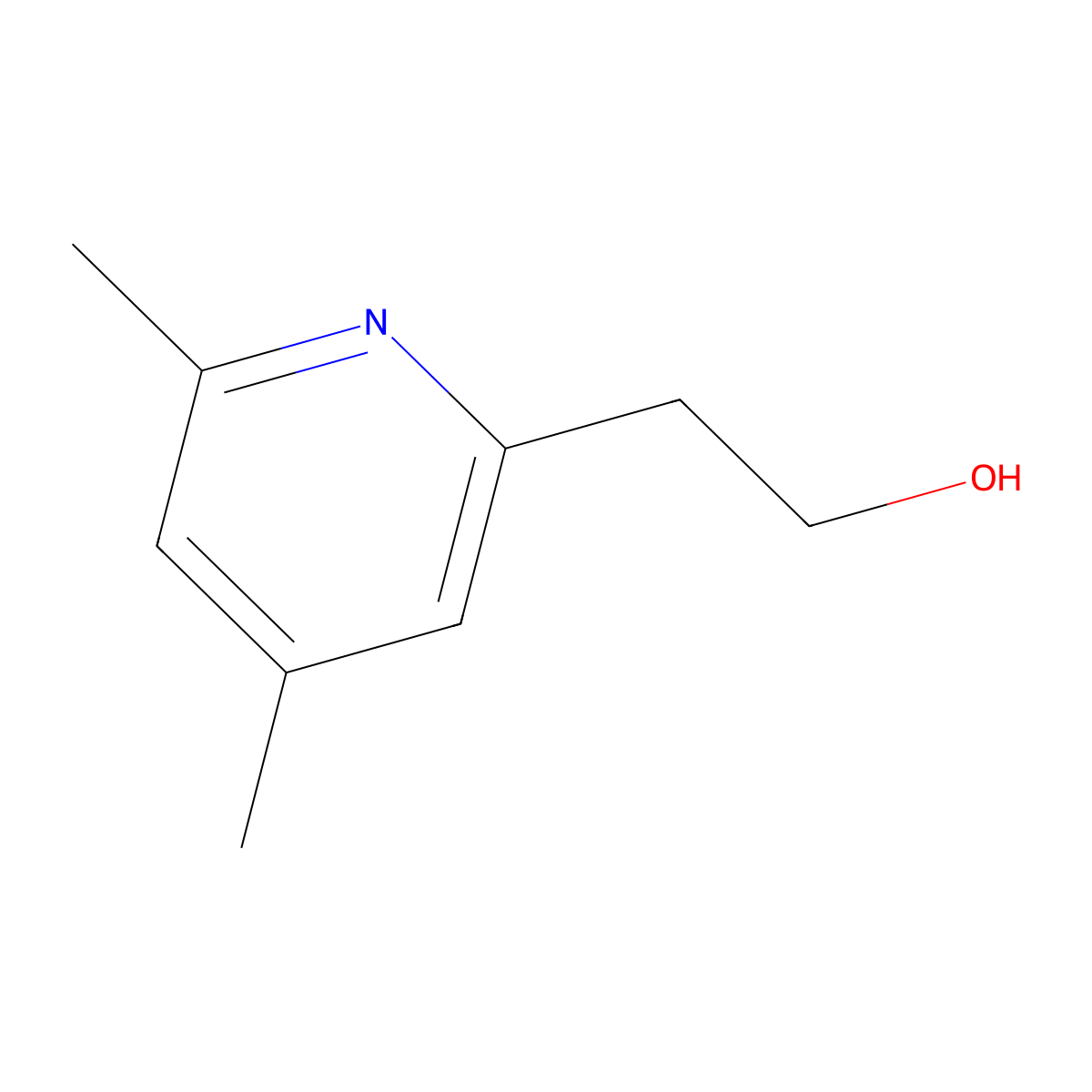 2-(4,6-Dimethylpyridin-2-yl)ethan-1-ol molecular structure, CAS 13287-63-3