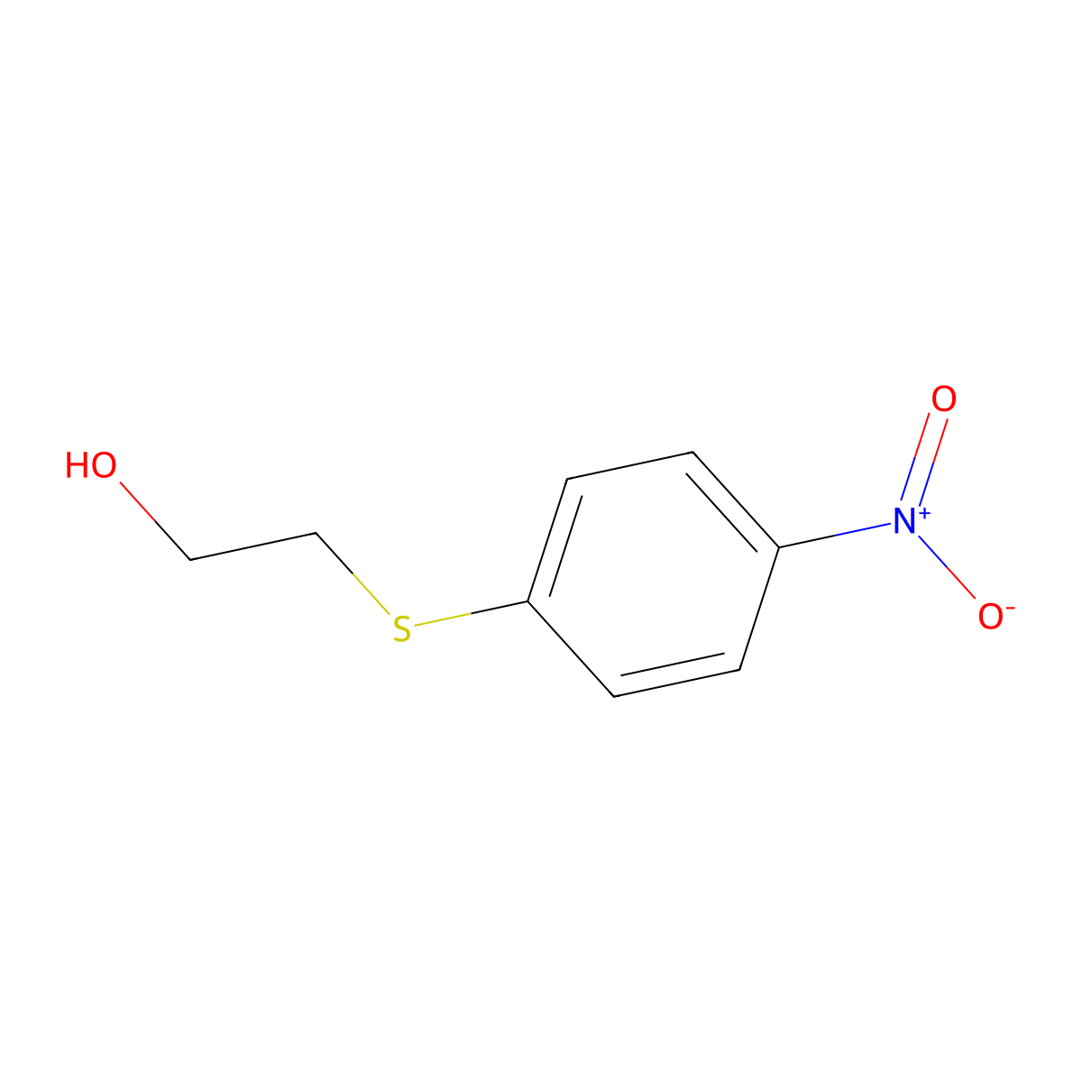 Ethanol, 2-[(4-nitrophenyl)thio]- molecular structure, CAS 13287-76-8